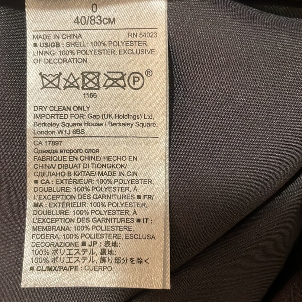 Banana Republic dark grey slip dress. Size 0 - Picture 5 of 5